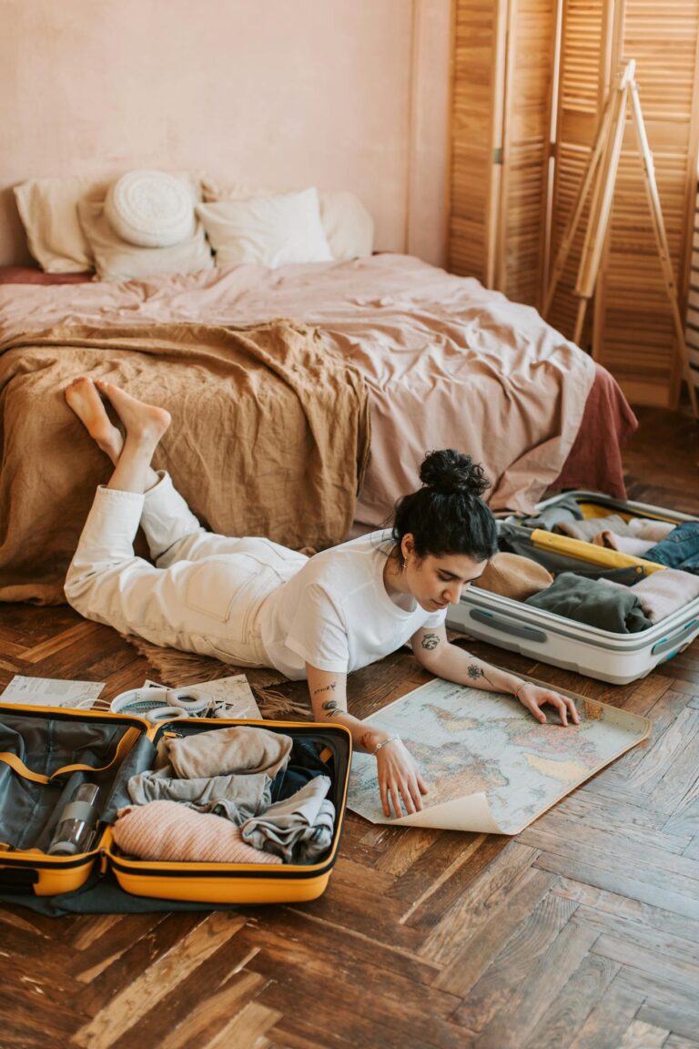 Woman in White Shirt Lying on the Floor